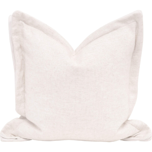 The Little Bit Country 22" Essential Pillow in Textured Cream Linen & Ivory Fabric (Set of 2)